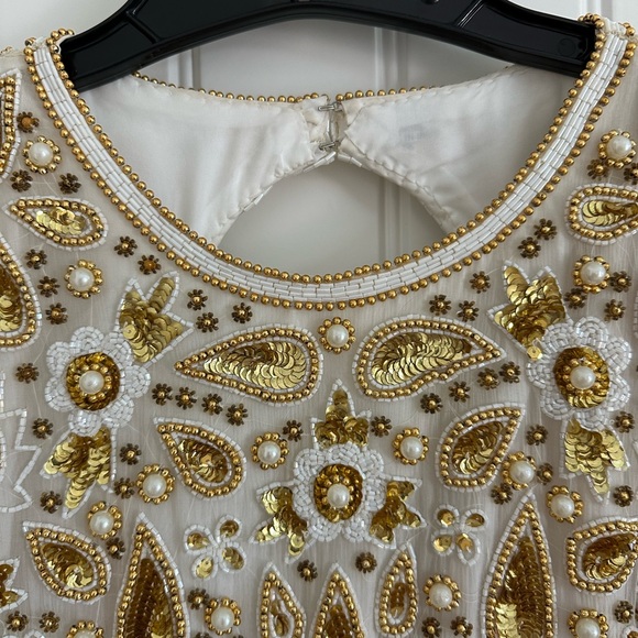 Vtg 80s Laurence Kazar Beaded Cocktail Dress - Picture 6 of 15